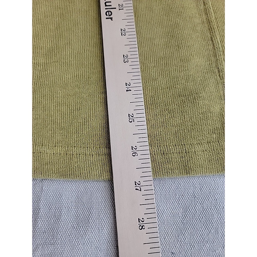 Orvis Ribbed Cotton Top Womens XL Green Long Sleeve Crewneck Side‎ Slit Outdoor - Picture 13 of 13